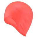 adults swimming caps men women long hair waterproof swim pool cap orange