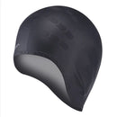 adults swimming caps men women long hair waterproof swim pool cap black