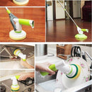 cordless chargeable bathroom cleaner with extension handle brush tub