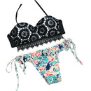 swimwear sexy bikini set suit high waist swimsuit two piece beachwear