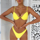 sexy push up unpadded brazilian bikini 4colors set