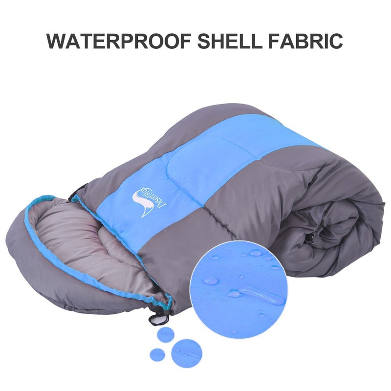 wüste & fox camping schlafsack, leichte 4 saison warme und kalte umschlag