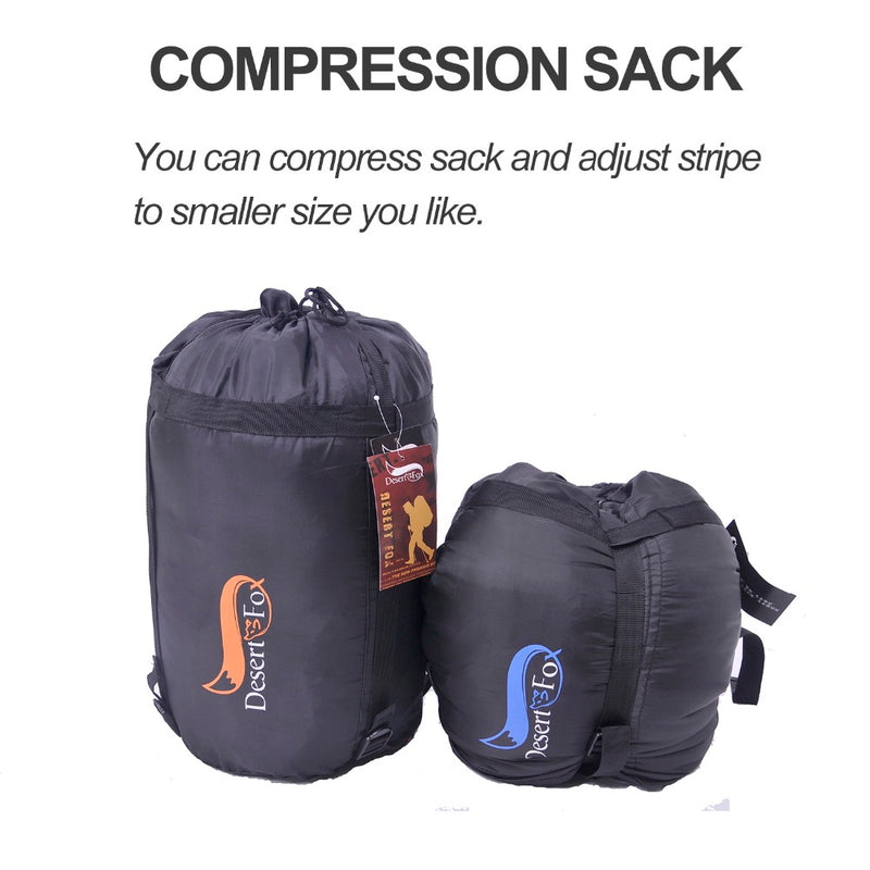 wüste & fox camping schlafsack, leichte 4 saison warme und kalte umschlag