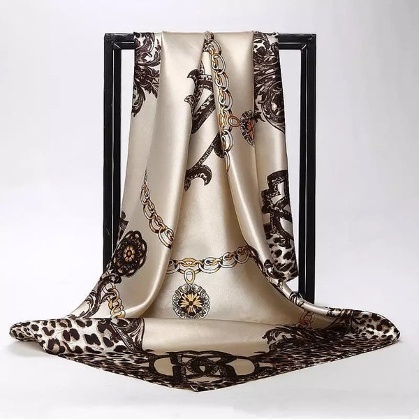 silk scarves women foulard 90*90cm square head hijab scarf