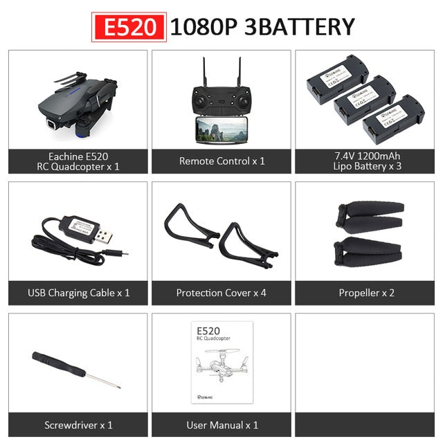 eachine e520s e520 gps follow me wifi fpv quadcopter drone