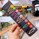 10/15 pcs/set girls cute cartoon animals fruit 5 cm hairpins mixed flowers-10 pcs