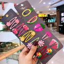 10/15 pcs/set girls cute cartoon animals fruit 5 cm hairpins mix-15 pcs