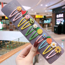 10/15 pcs/set girls cute cartoon animals fruit 5 cm hairpins
