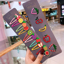 10/15 pcs/set girls cute cartoon animals fruit 5 cm hairpins