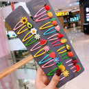 10/15 pcs/set girls cute cartoon animals fruit 5 cm hairpins