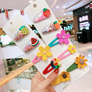 10/15 pcs/set girls cute cartoon animals fruit 5 cm hairpins flower fruit-10 pcs