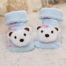 baby girl/boy socks floor non-slip cotton cartoon doll socks with bells
