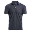 men's polo shirt mens casual deer embroidery cotton polo