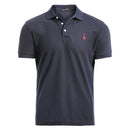 men's polo shirt mens casual deer embroidery cotton polo