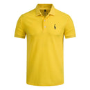 men's polo shirt mens casual deer embroidery cotton polo