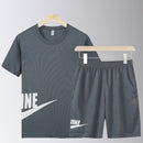 casual male tracksuit clothing summer men set fitness suit 2 piece set