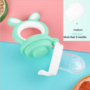 baby nipple fresh food nibbler baby pacifiers feeder kids fruit feeding nipple medium green