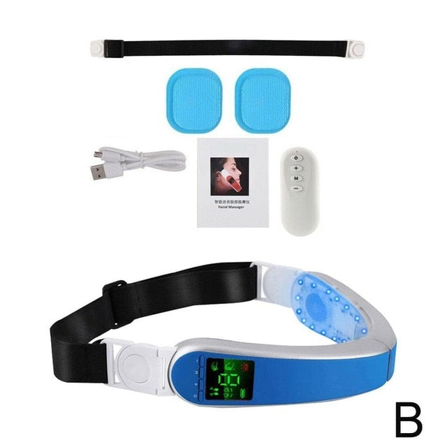 facial massager electric vibration led photon therapy face machine blue machine