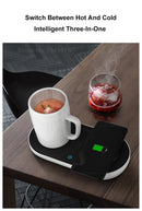 jb wireless qi-certified charging dock with mug warmer and drink cooler