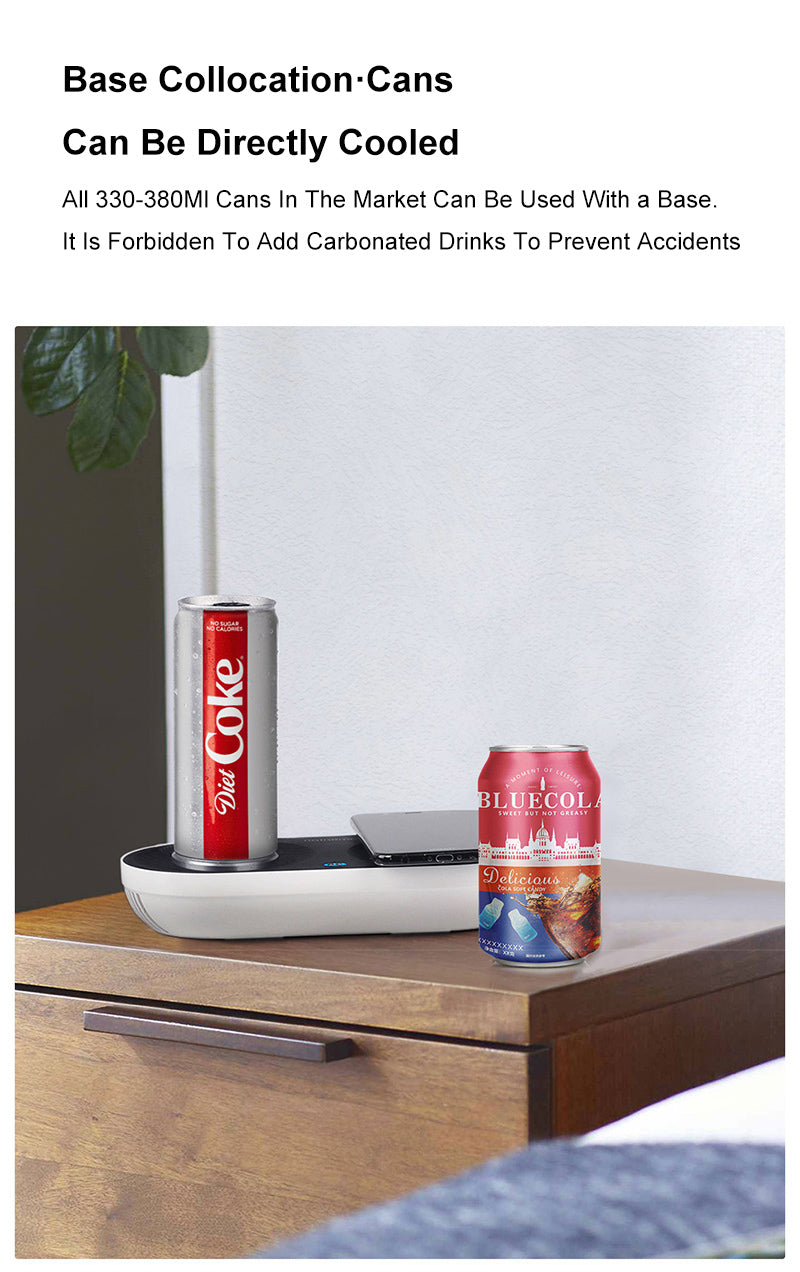 jb wireless qi-certified charging dock with mug warmer and drink cooler