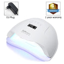 nails dryer 54w/48w/36w ice lamp for manicure gel nail lamp for gel varnish 54w white (eu plug)