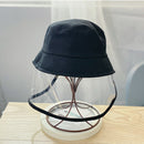 children anti-fog bucket hats unisex outdoor travel dustproof black / kids
