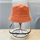 children anti-fog bucket hats unisex outdoor travel dustproof orange / kids