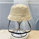 children anti-fog bucket hats unisex outdoor travel dustproof beige / kids