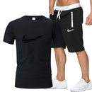nike sportwear short-sleeved shirt and shorts (2-piece set)