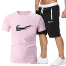 nike sportwear short-sleeved shirt and shorts (2-piece set)