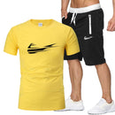nike sportwear short-sleeved shirt and shorts (2-piece set)