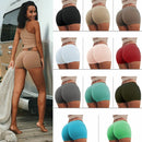 women's summer shorts slim outdoor sports elastic waist