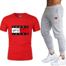tommy hilfiger men's sport t-shirt, trousers and jogging suit.
