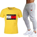 tommy hilfiger men's sport t-shirt, trousers and jogging suit.