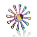 hand spinner edc fidget spinner metal rainbow spiner black