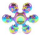 hand spinner edc fidget spinner metal rainbow spiner red