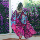 women floral kimono cardigan ladies bikini cover up elegant beach dress