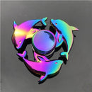 hand spinner edc fidget spinner metal rainbow spiner sky blue