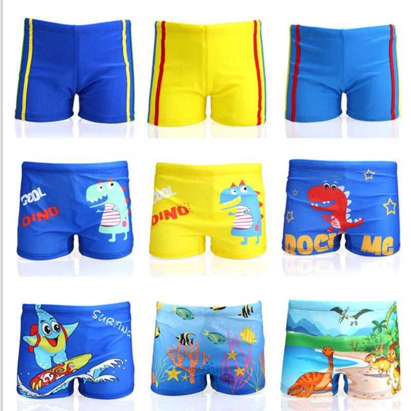 baby boy swimming trunks dinosaur fish print cartoon bathing suit