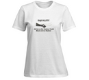 women's equality shirt. white