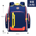 school bags for boys, girls grade 1-3-6 kids book bag orthopedic large blue